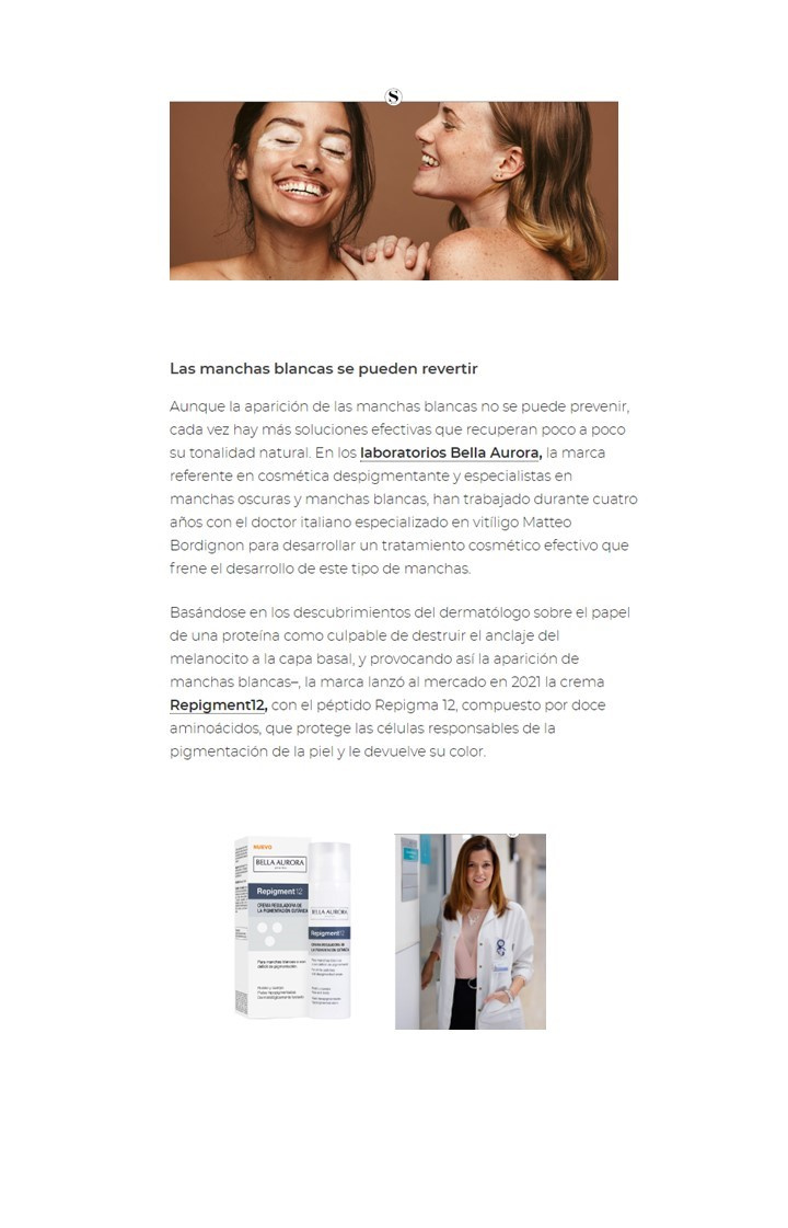 Repigment12 en la revista SModa en el Día Mundial del Vitíligo
