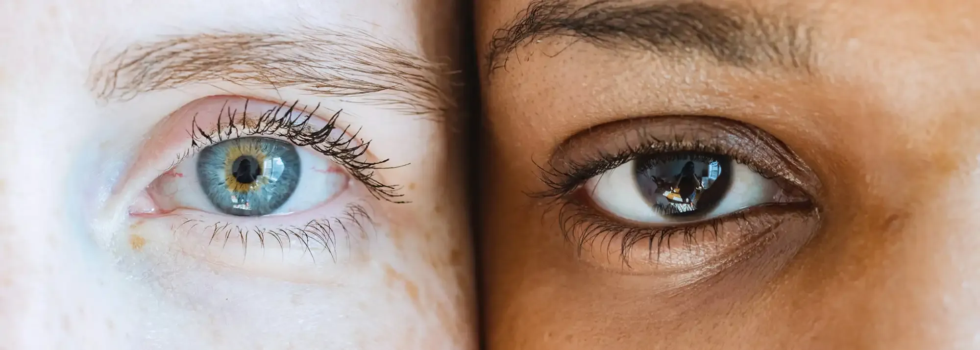 dos caras con diferentes tonalidades de piel