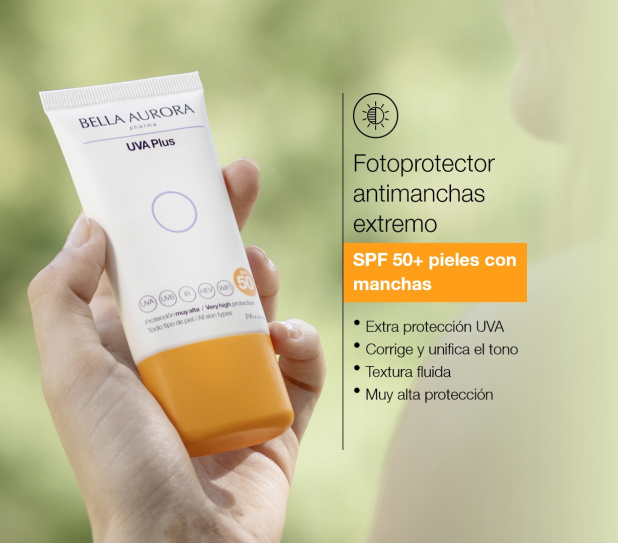 BELLA AURORA UVA Plus Protect LSF50+ – Anti-Fleck-Gesichtssonnenschutz, Unisex, Minimalistisch