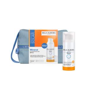 Pack Fotoprotector antimanchas mineral SPF50 + neceser jean de regalo
