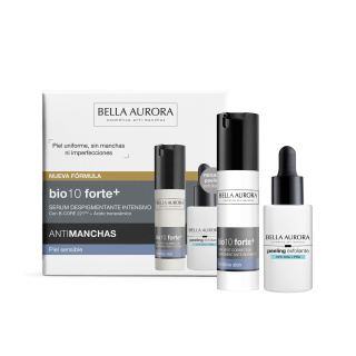 Pack bio10 Forte+ Piel Sensible + Peeling exfoliante antimanchas